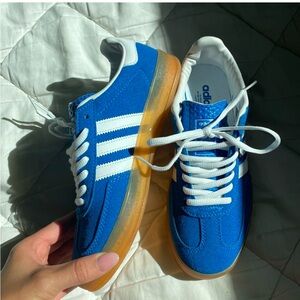NWT Adidas gazelle blue suede